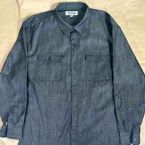 Stacy Adams Black denim Button-Up Shirt